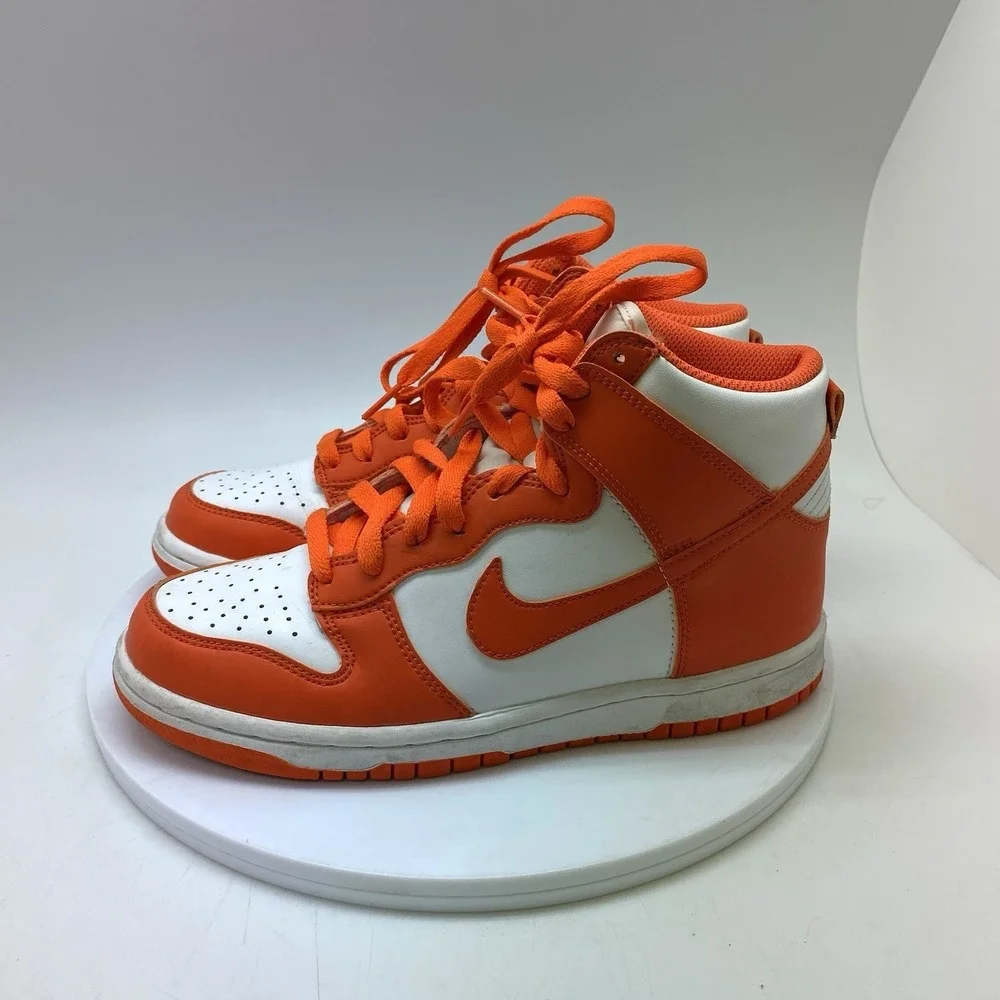 Nike Dunk High Shoes Youth 5.5Y Orange White DB2179-100 Athletic Causal Shoes